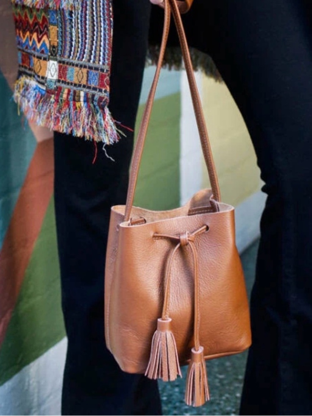 Lot Leather Women Bags Shaffer Los Angeles Greta Bucket Bag & LAURA U.S.A - Picture 10 of 11
